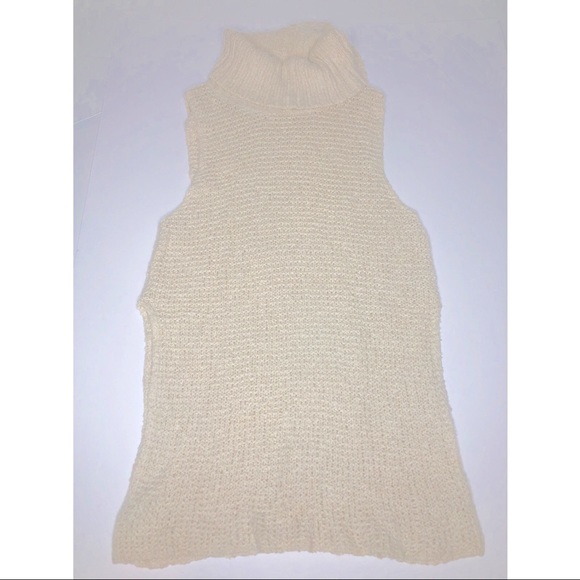 Free People Cream Open Knit Sleeveless Sweater xs - Picture 5 of 8